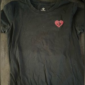 converse black graphic tee